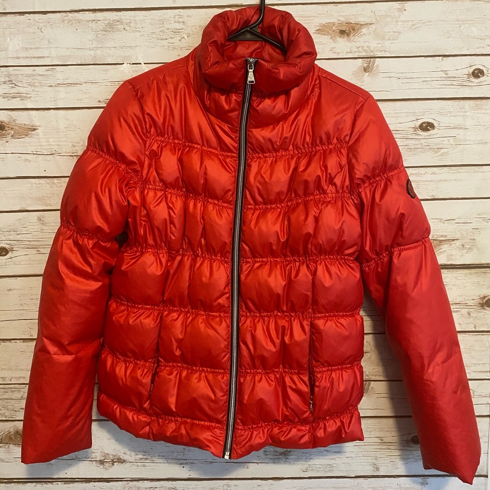 Guess Jeans Women's Red Down Puffer Jacket Sz S